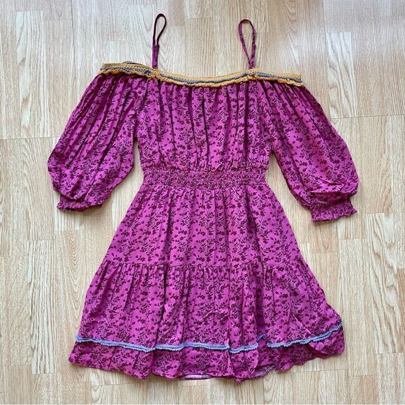 NWT Betsey Johnson Pink/Purple Vines of Bali Mini Dress - Size: Small - Picture 13 of 13